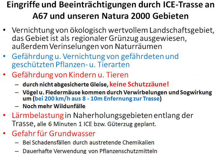 20 Natura 2000 und ICE Trassenvarianten 16